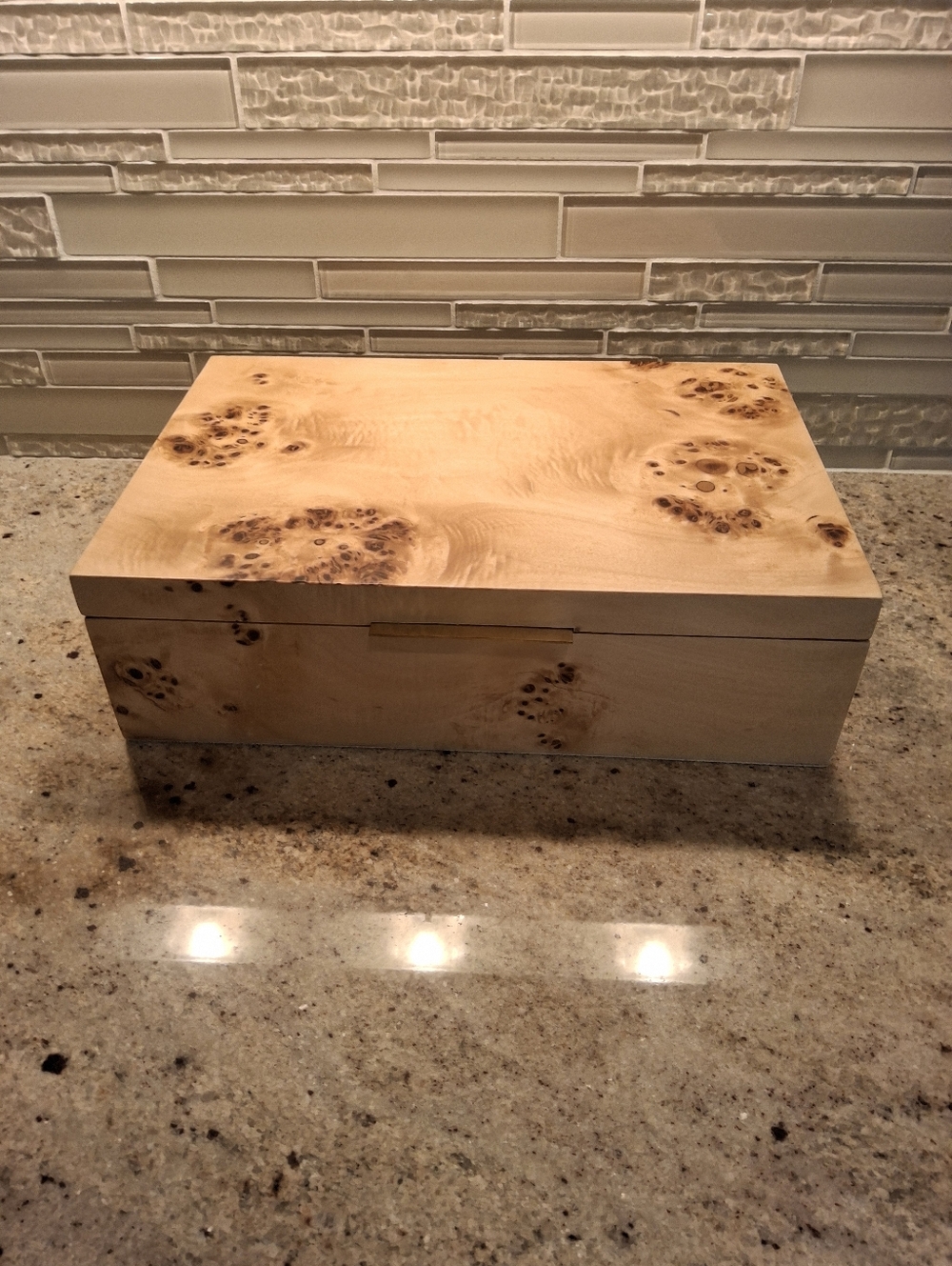 Pottery Barn Large Burlwood Decorative Box